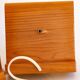 Pair of pine and opaline wall lights, 70s/80s