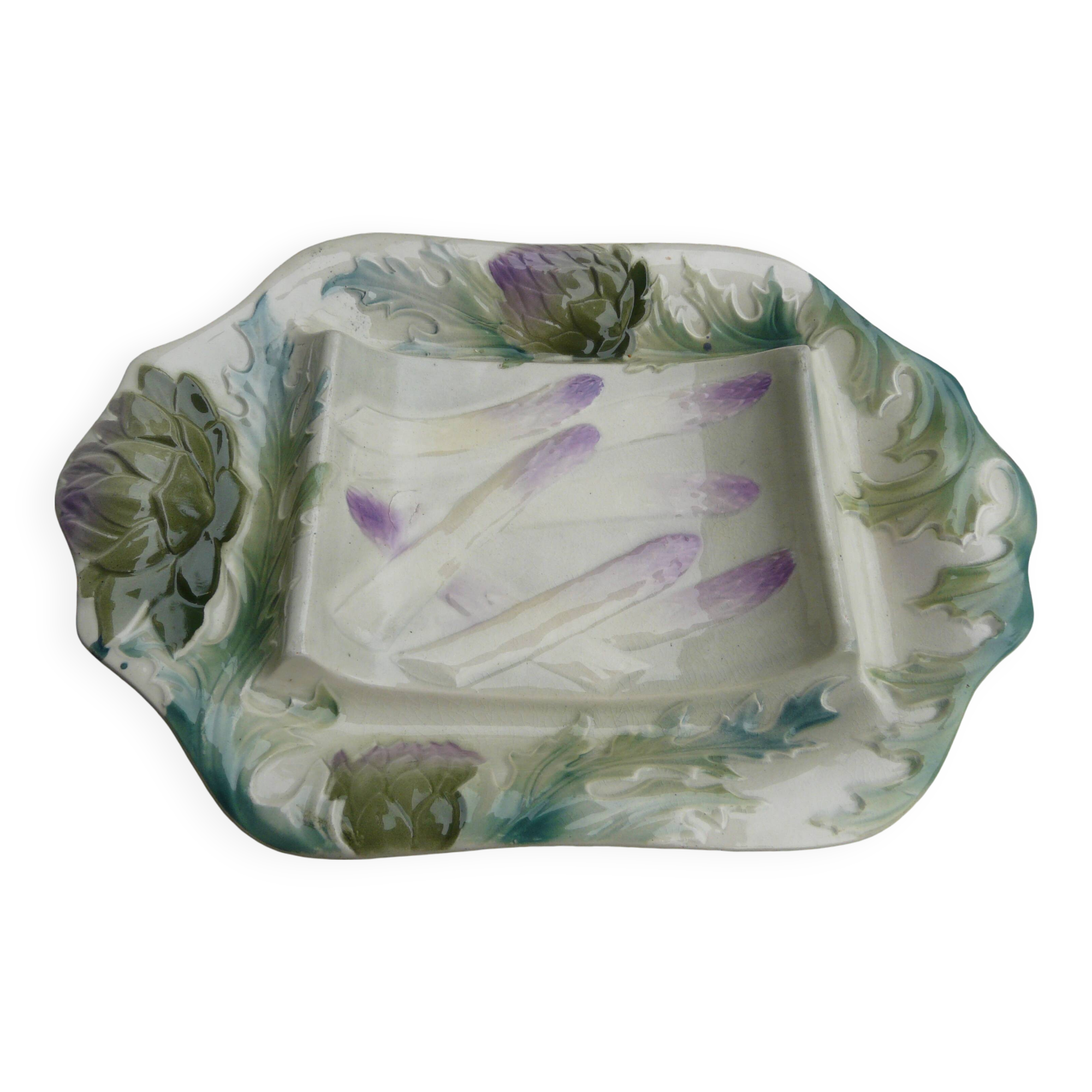 Asparagus and artichoke dish in slisserie kg luneville