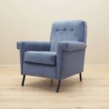 Blue armchair, Italian design, 1970s, production: Italy