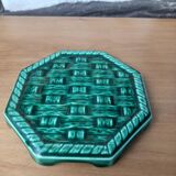 Pair of Digoin Sarreguemines bottle coasters