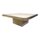 Vintage belgochrom 23kt gold and travertine coffee table , 1970s