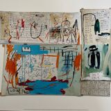 Jean Michel Basquiat (1960-1988) Piscine Versus the Best Hotels,1982, Licensed by Artestar NY
