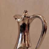 Carafe in glass and silver metal, 20th century
