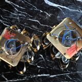 Pair of wall lamps Oscar Torlasco, Italy, 1970