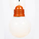 Suspension orange-blanc à ampoule triple