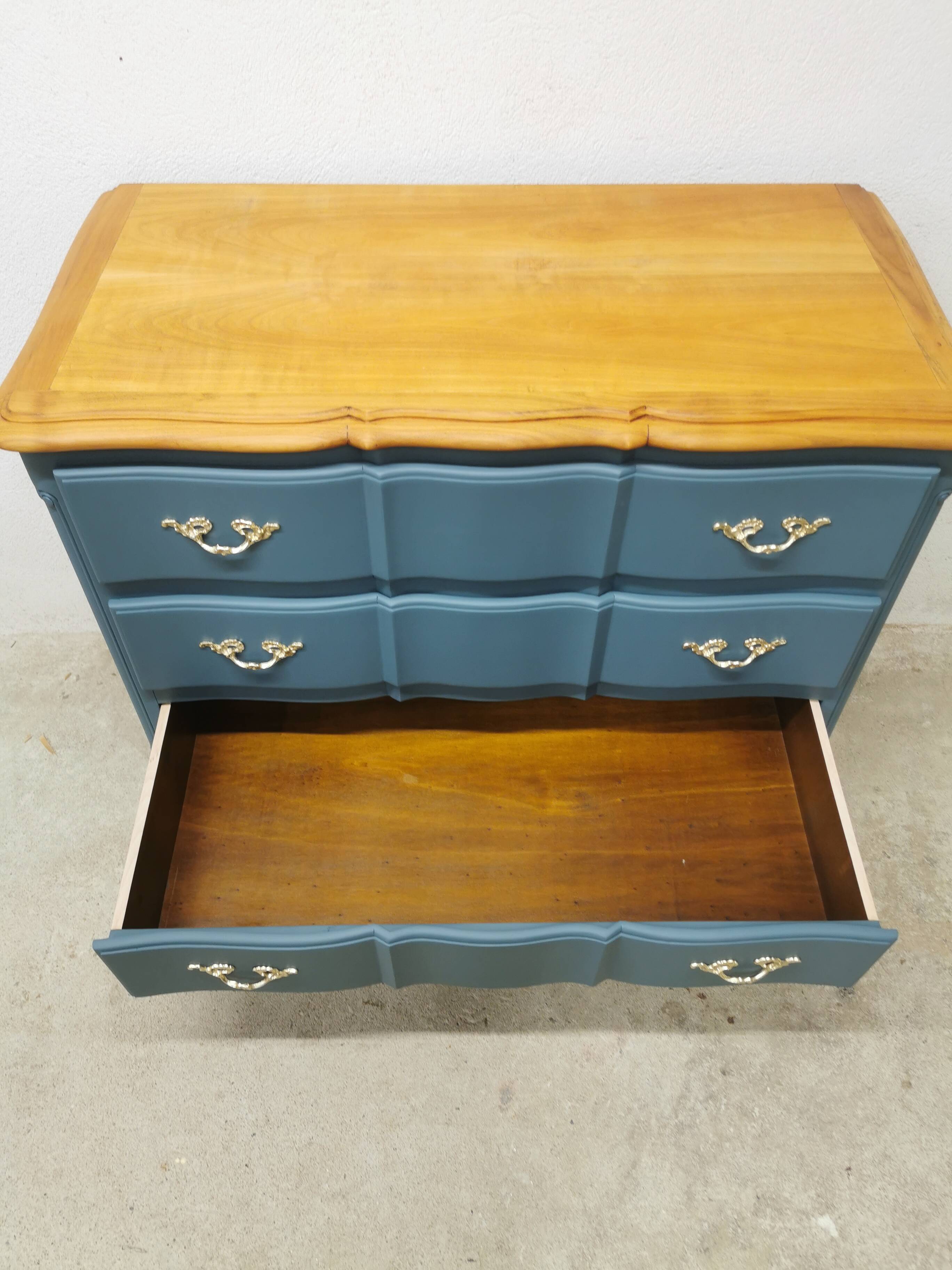 Vintage cherry wood commode refurbished