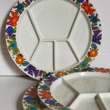 Three vintage Acapulco fondue plates