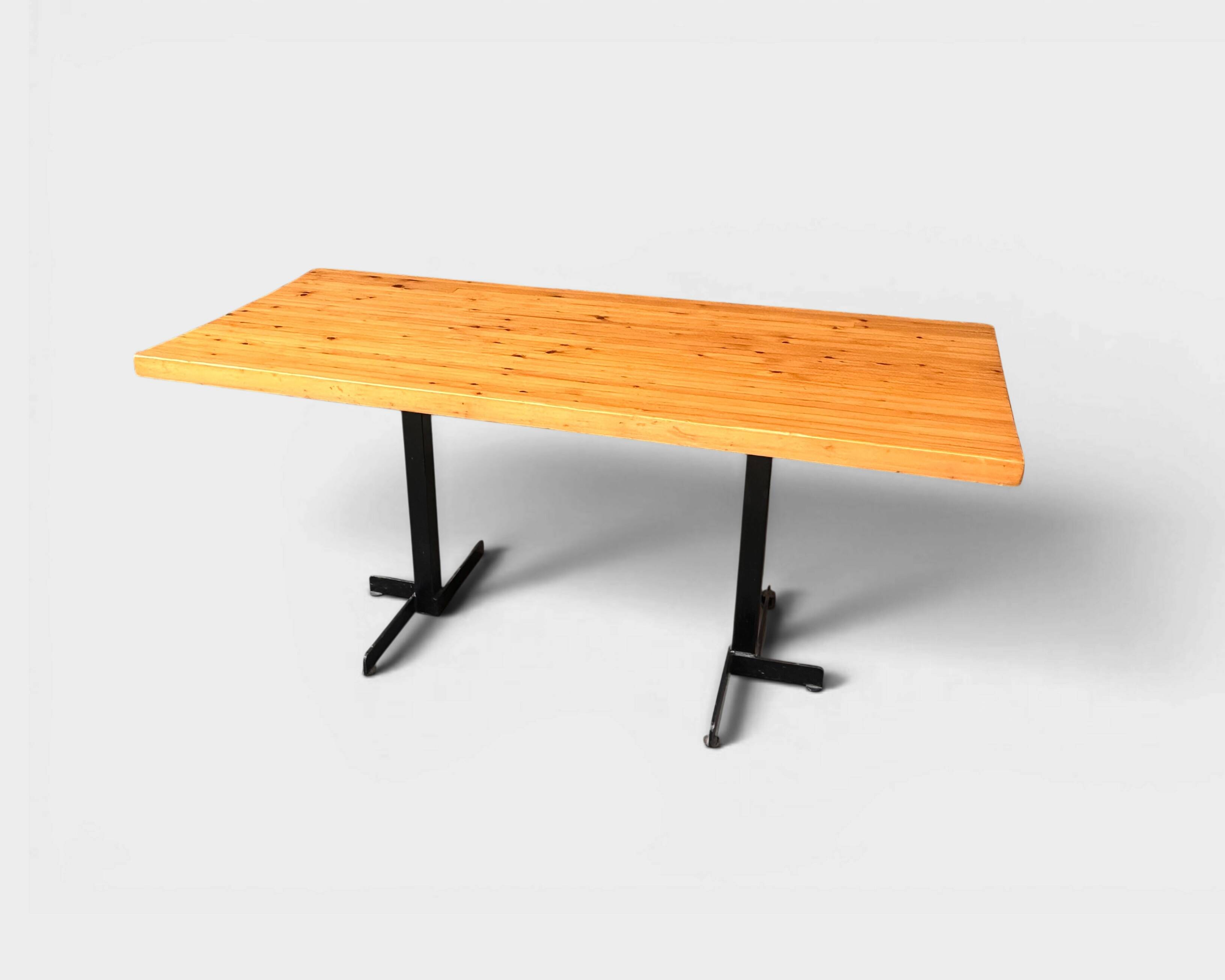 Dining table or desk Les Arcs Charlotte Perriand solid pine France 1960