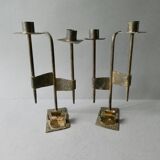 Pair of bronze candlesticks