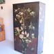 Black and red chinoiserie wardrobe – illuminated vintage furniture
