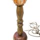 Lampe française en laiton style milieu du siècle avec abat-jour tulipe, années 1950