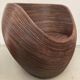 Vintage pencil or split reed rattan bamboo wicker egg pod chair