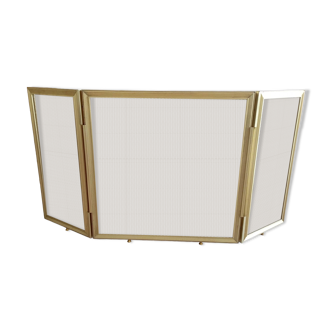 Gold metal fire screen