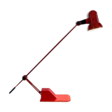 Red metal desk lamp