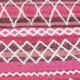 Tapis artisanal en coton recyclé - Rose et blanc -  Réversible