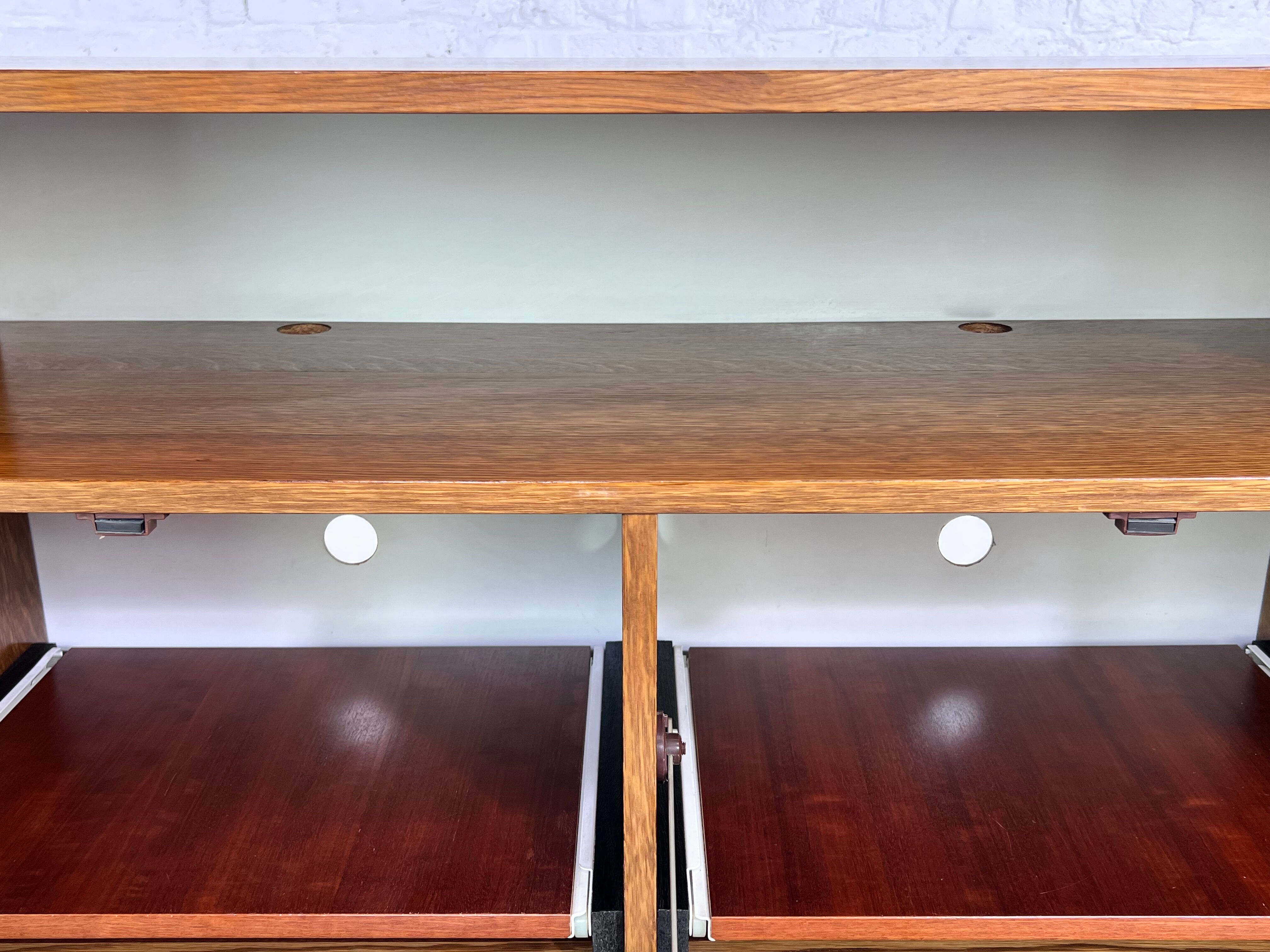 Vintage row or Storage cabinet 60s vinyl holders