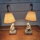 Pair of Louis XVI style bedside lamps, late 19th century
