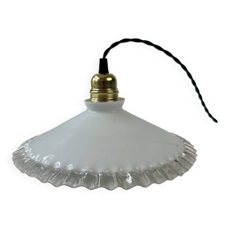Antique opaline pendant lamp, 24.5 cm