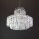 Superb glass tube chandelier from Murano by Doria, Germany, 1960s.