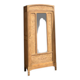 Antique Parisian wardrobe in raw oak