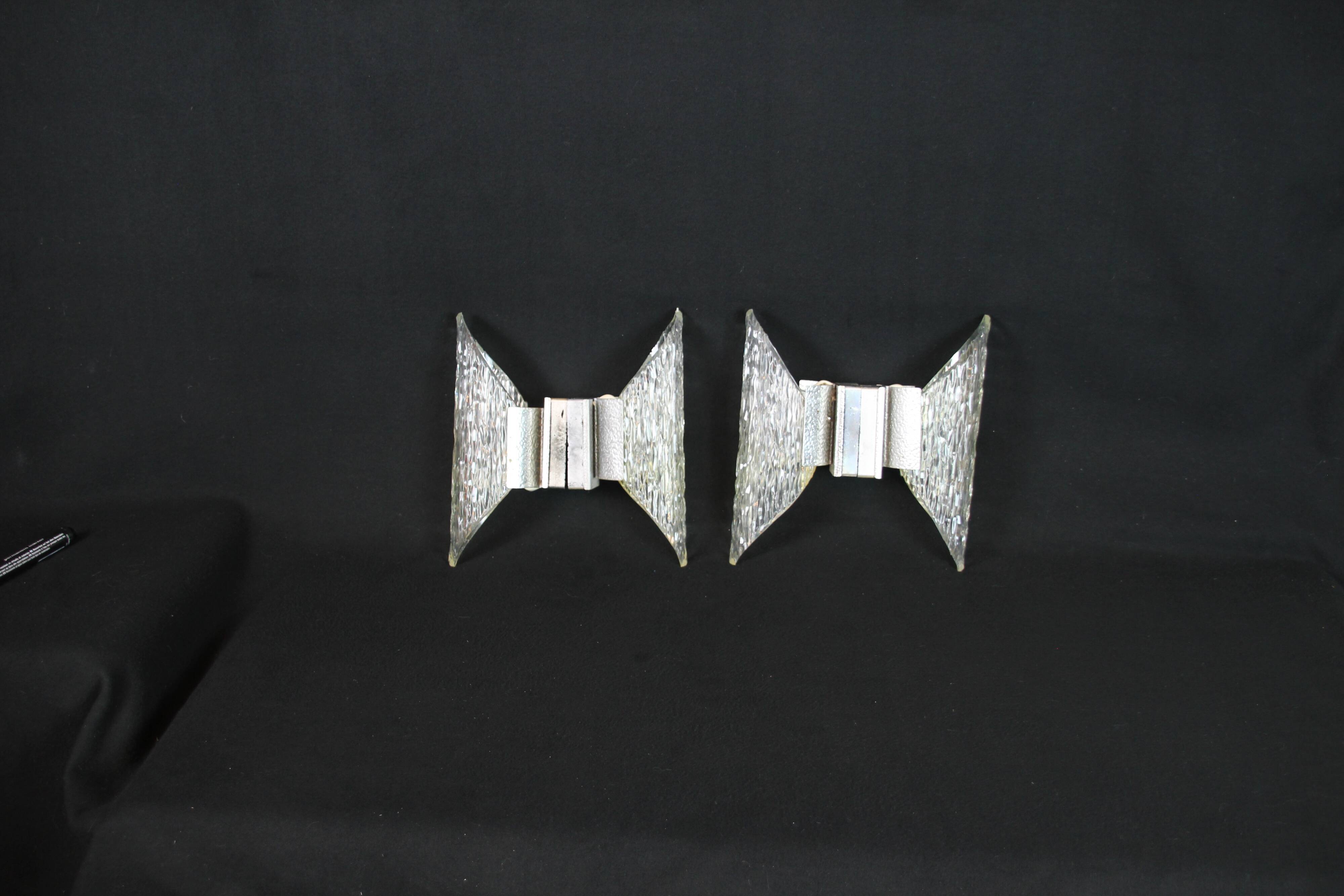 1970's perspex sconces, france - set of 4