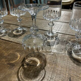 Set of 8 Vendome crystal glasses