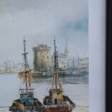 tableau du port de La Rochelle signé Wragner.