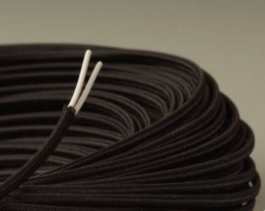 Duo wall lights, 3 M fabric cable, rattan and cane, 70s