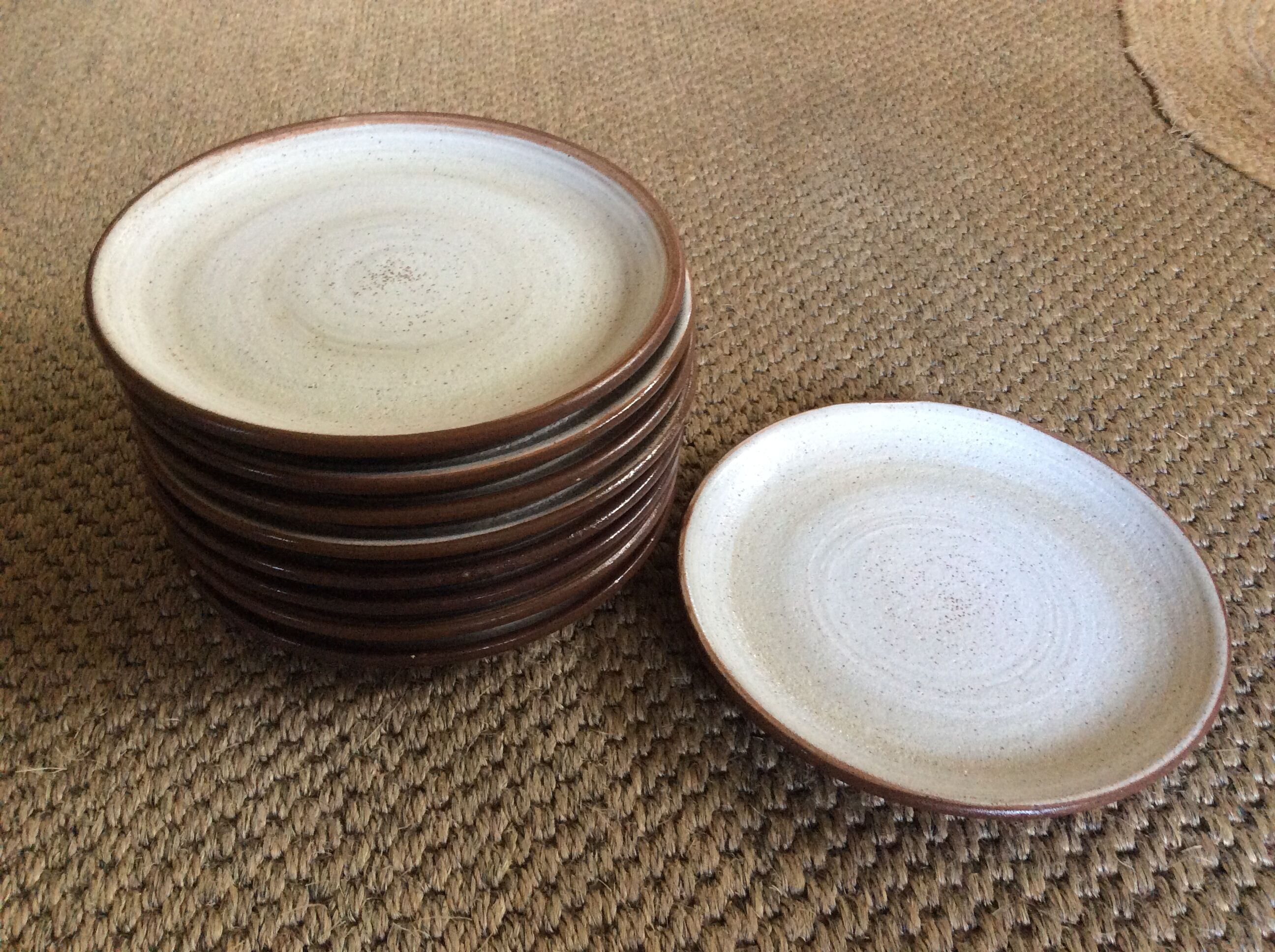 Series of 9 sandstone plates