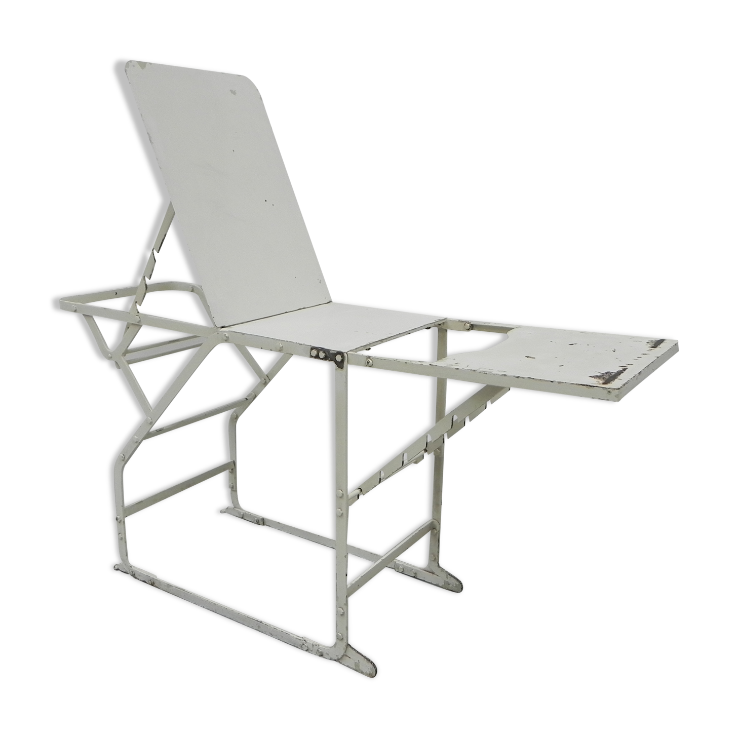 Industrial side table, hospital bed