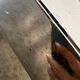 Vintage chrome coffee table / coffee table with glass