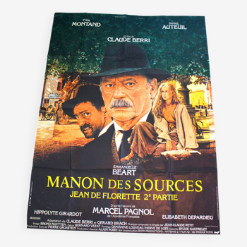 Affiche cinéma originale "Manon des Sources" 1986 Yves Montand 120x160 cm