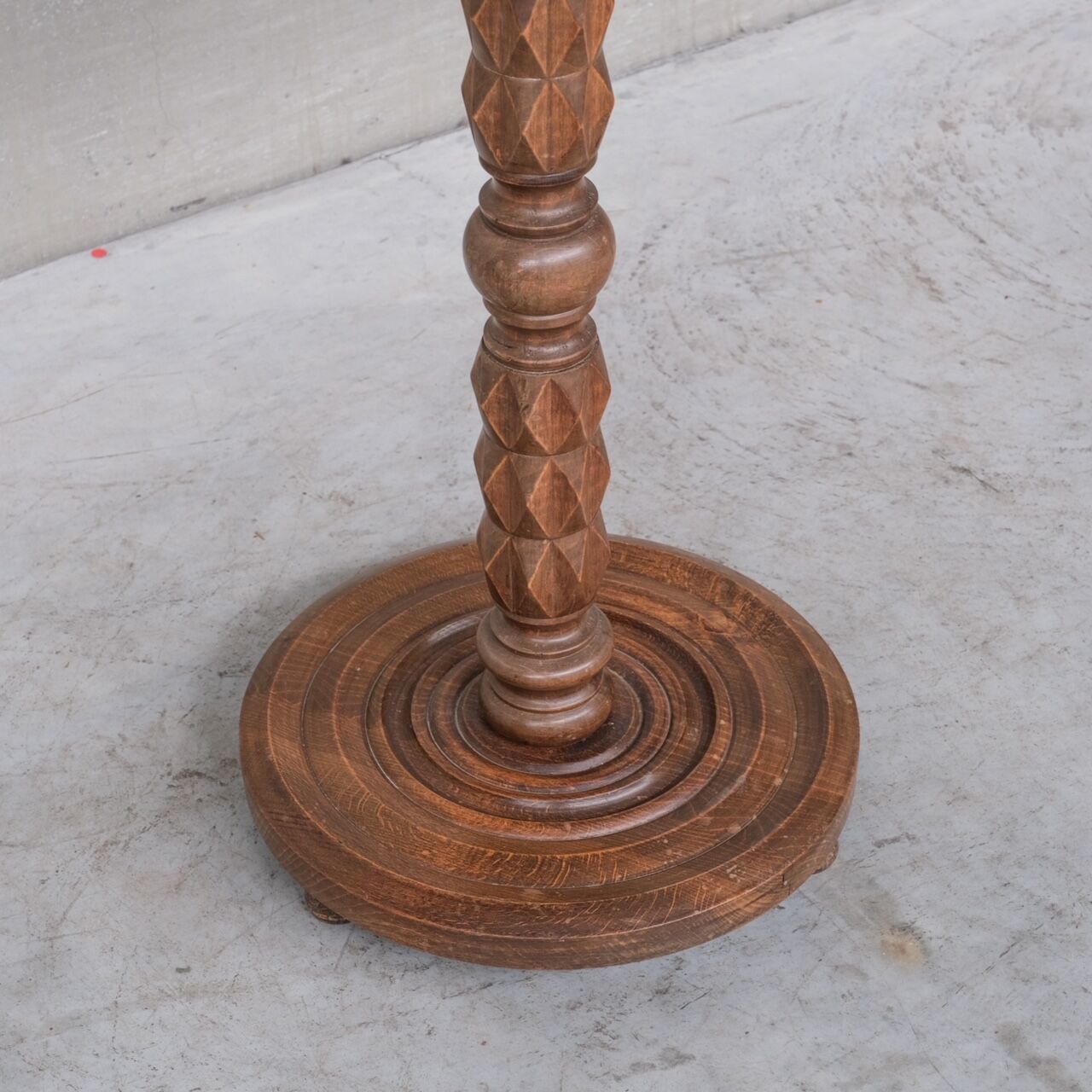 Art Deco Geometric Oak French Mid-Century Floor Lamp