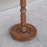 Art Deco Geometric Oak French Mid-Century Floor Lamp