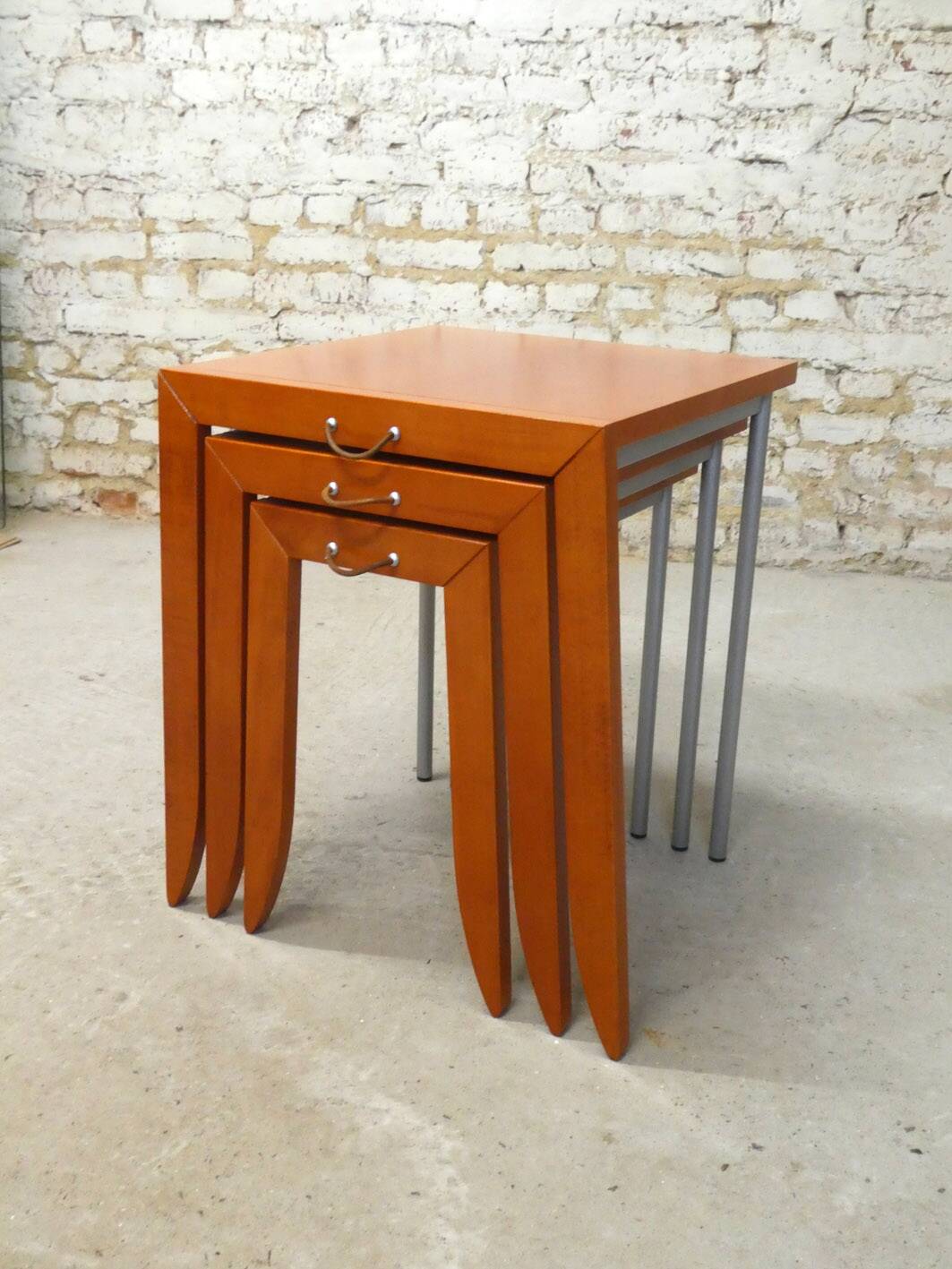 series of 3 nesting tables by Emmanuel Dietrich for Artelano, 1980