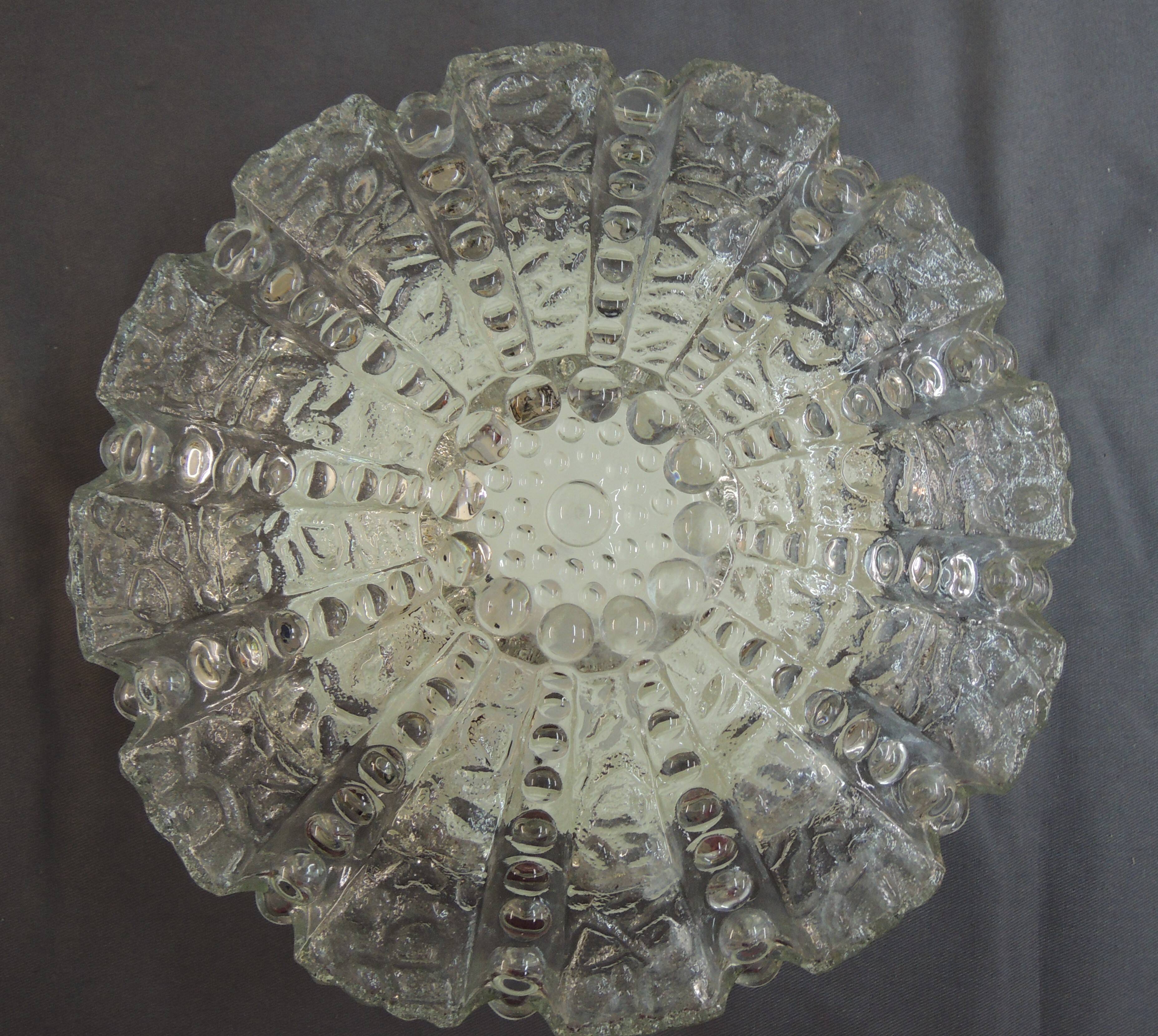 "Dome" ceiling light in moulded glass