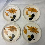 Set of 4 marsh pottery dessert plates