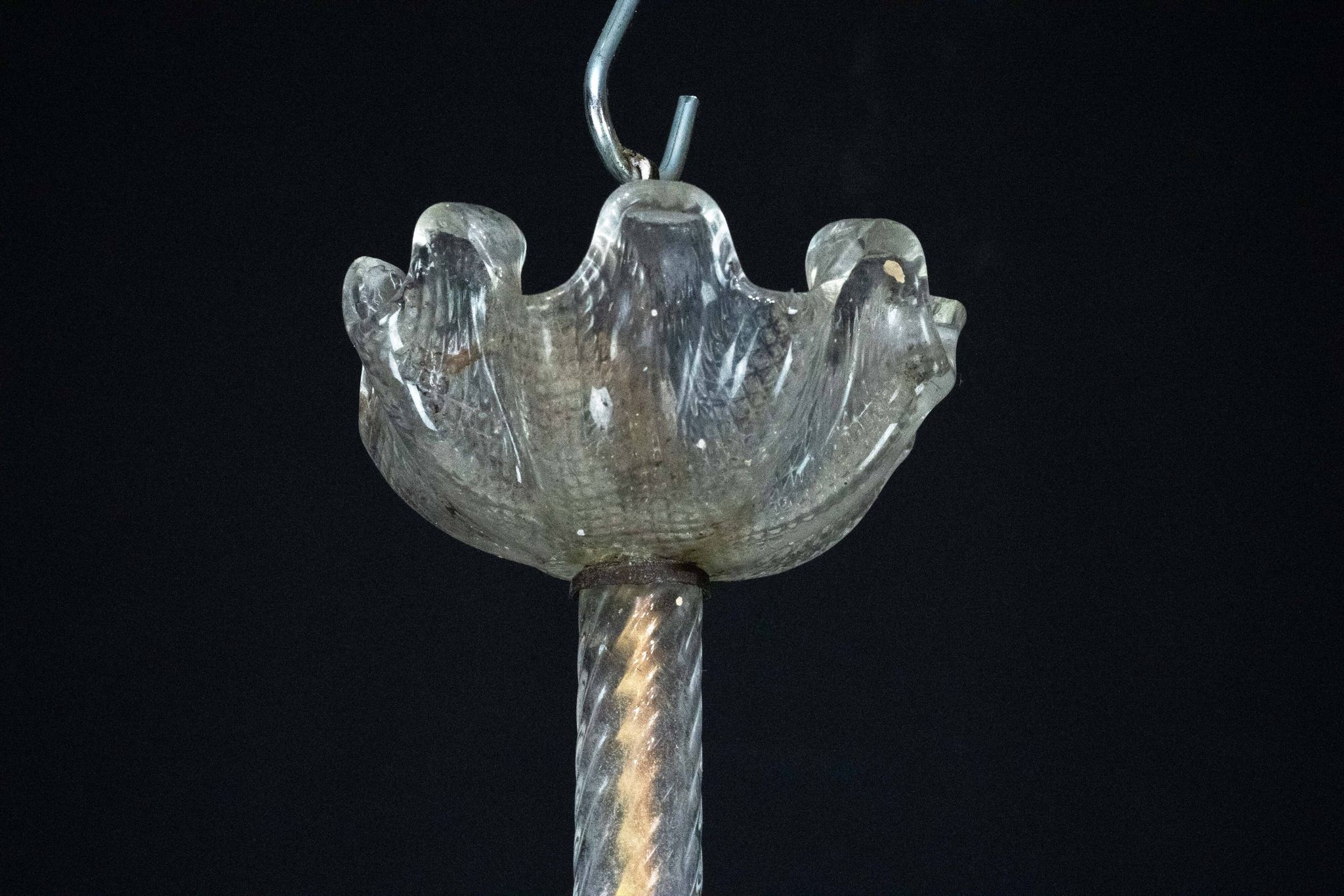 Ercole Barovier Murano glass chandelier. Italy 1940s