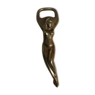 Décapsuleur ouvre-bouteille corps de femme en bronze