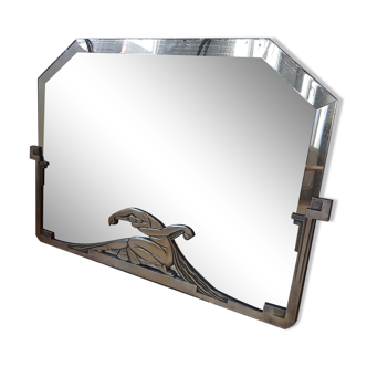 Mirror art deco bronze silver  77x50cm