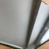 Octagonal beveled mirror