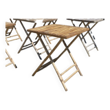Foldable bamboo bistro table from the 1990s