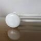 Wall coat rack with 4 hooks in white lacquered metal 1970