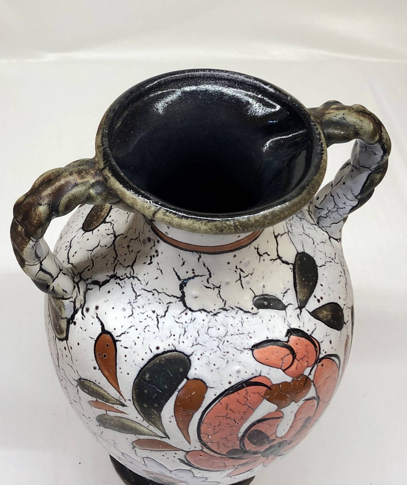 Vase West Germany décor floral N902 10 25