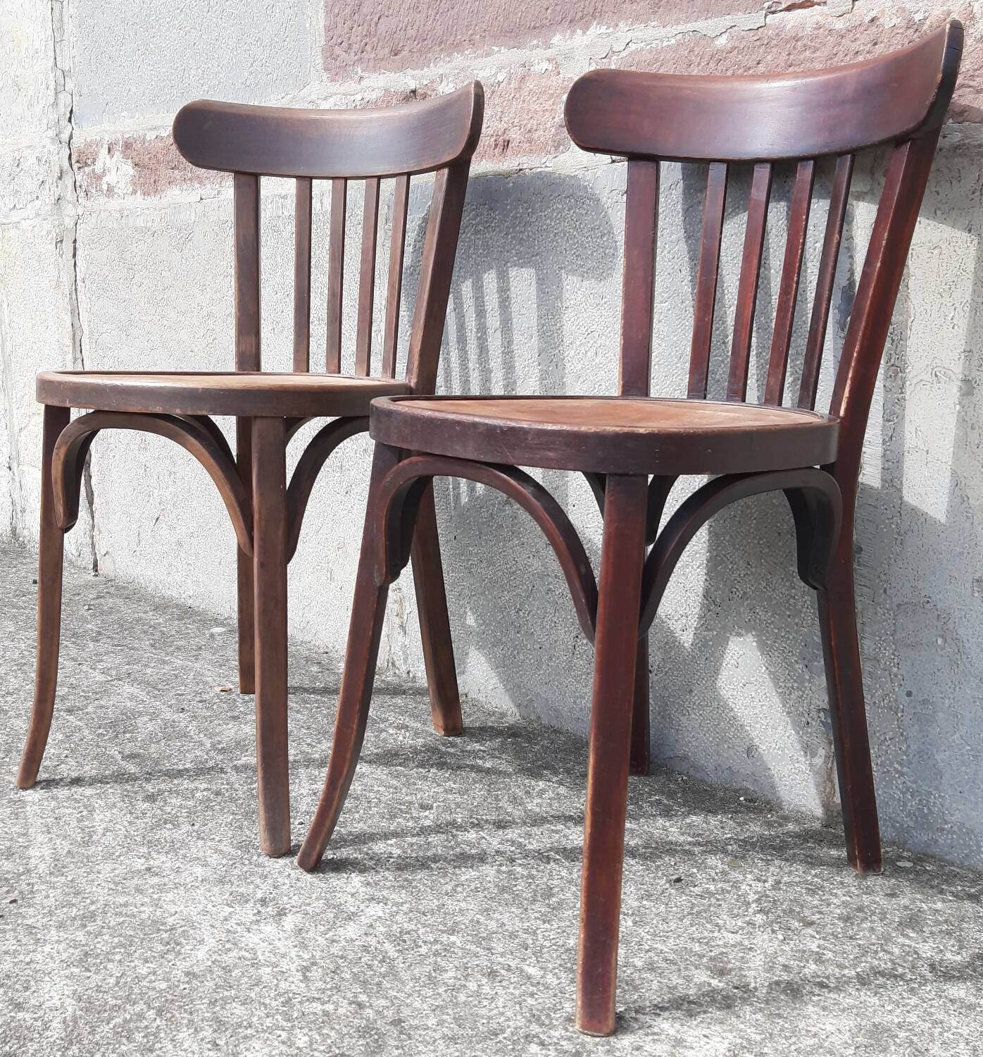 Baumann bistro chairs, 1950s. (Set of 2)