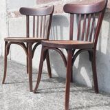 Baumann bistro chairs, 1950s. (Set of 2)