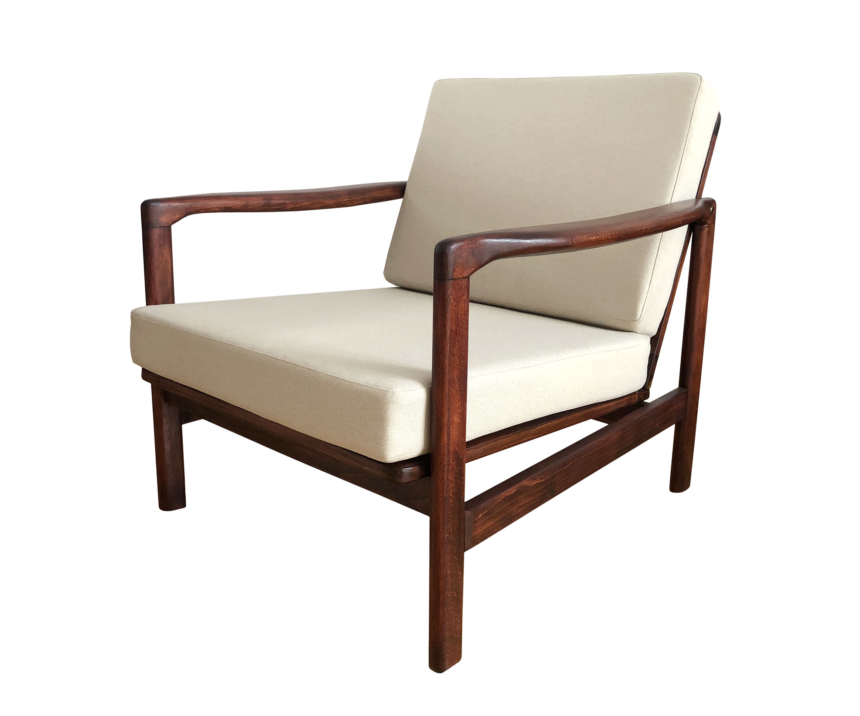 Beige B-7752 Lounge Chair by Zenon Bączyk for Swarzędzkie Fabryki Mebli, 1960s