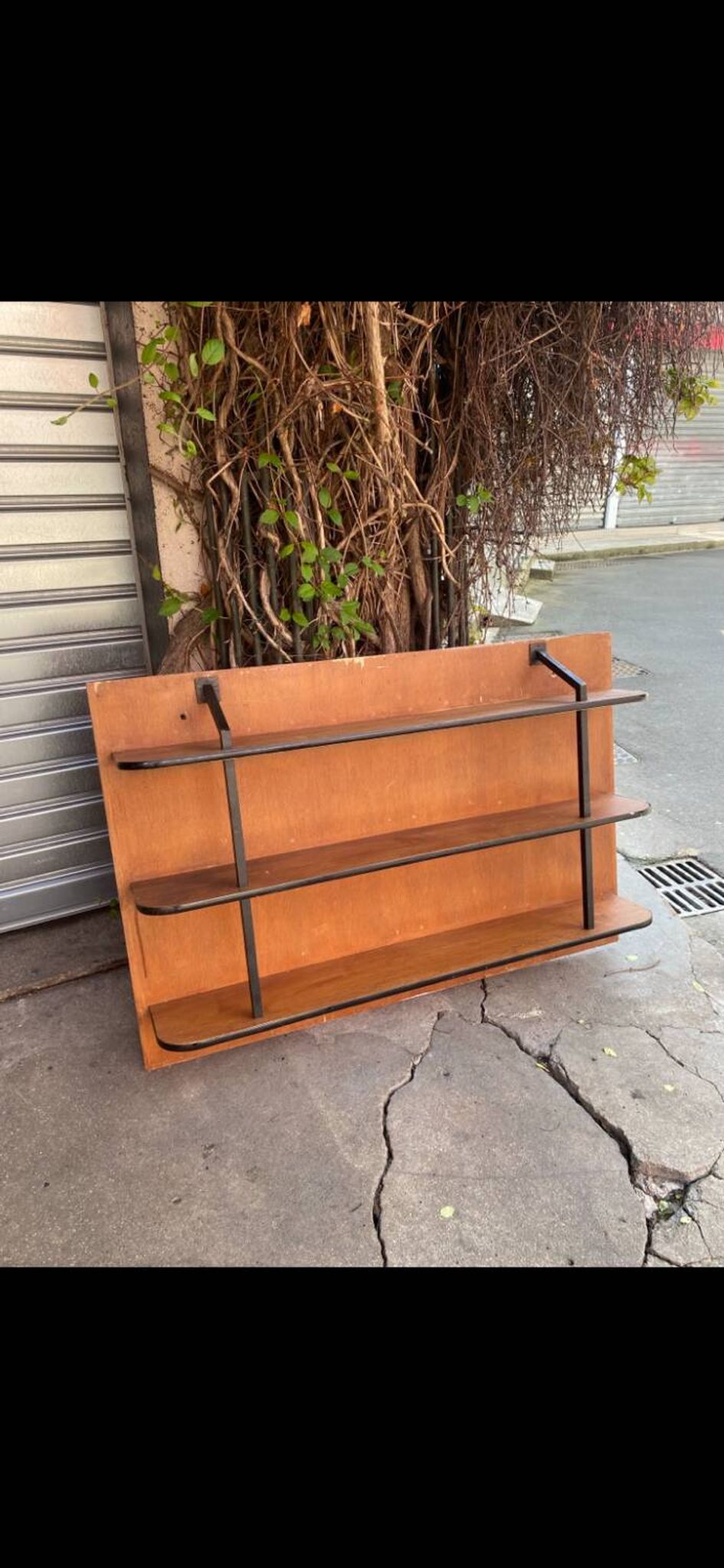 Wood and iron shelf