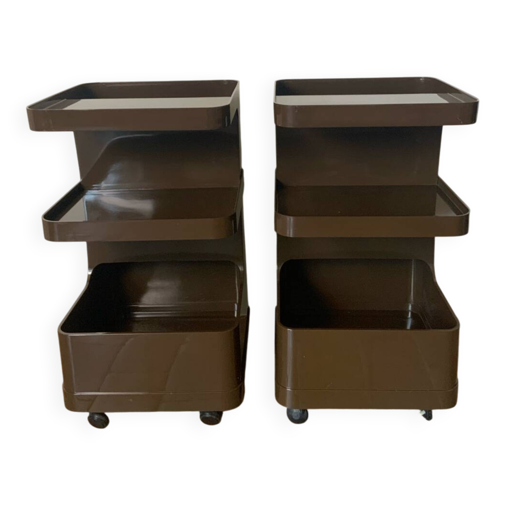 Vintage 70s serving trolleys