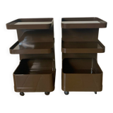 Vintage 70s serving trolleys